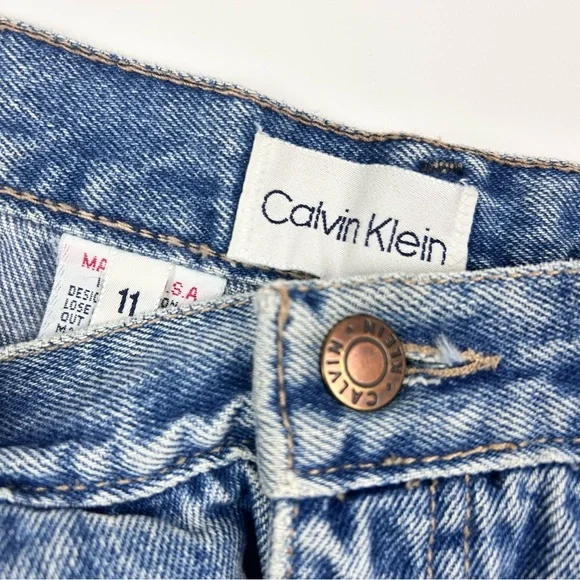 Vintage Calvin Klein Vintage Blue Jean Skirt Size 11 - Picture 3 of 8